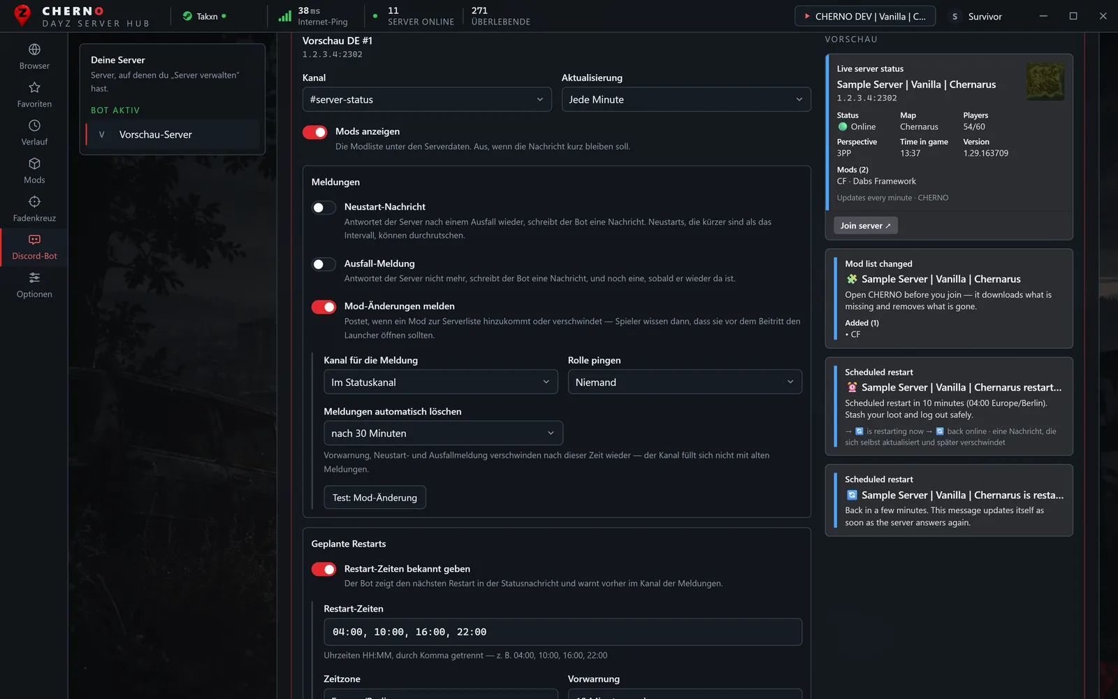 Live preview of every message, in your own colour
